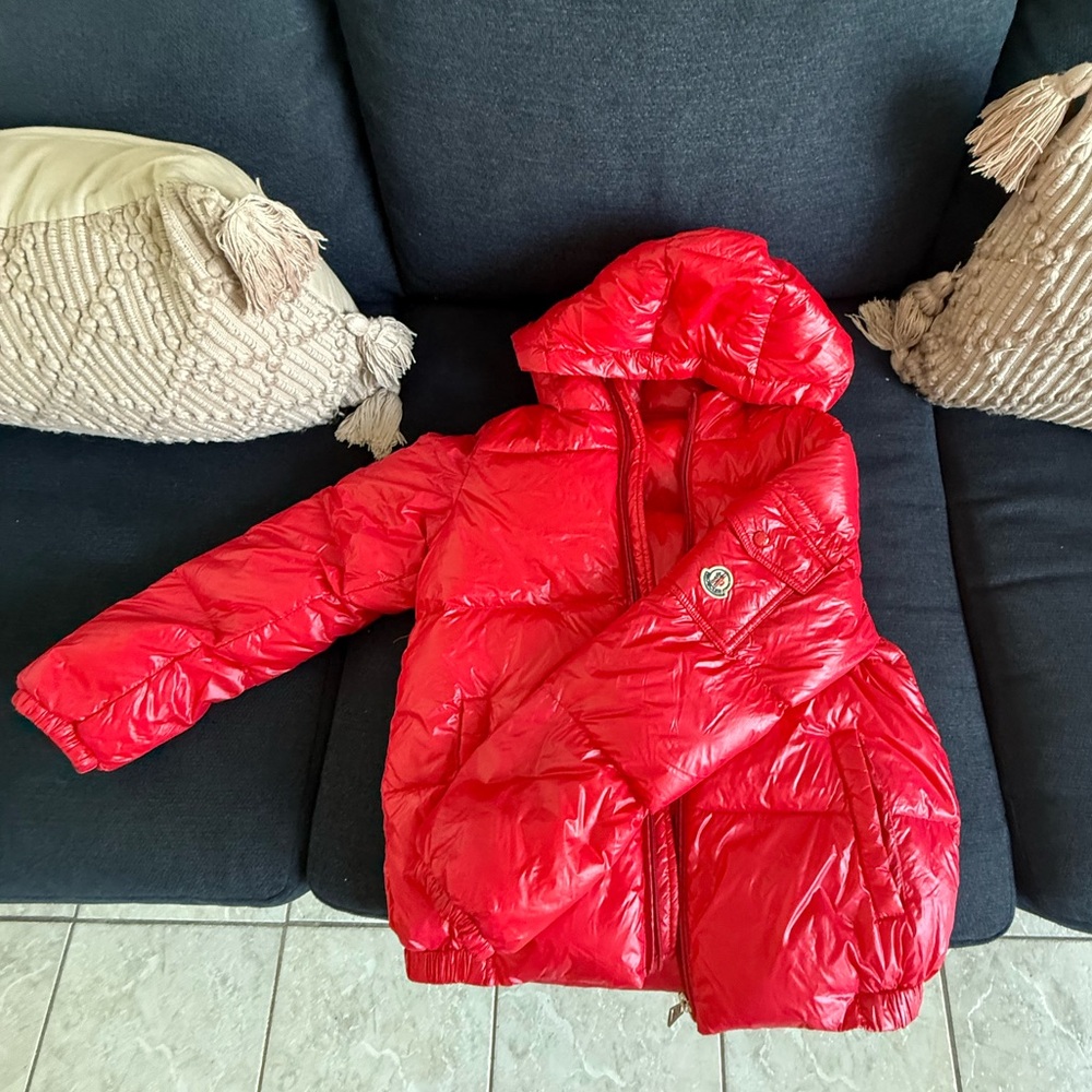 Moncler Vibrant Red Kids Puffer Coat
